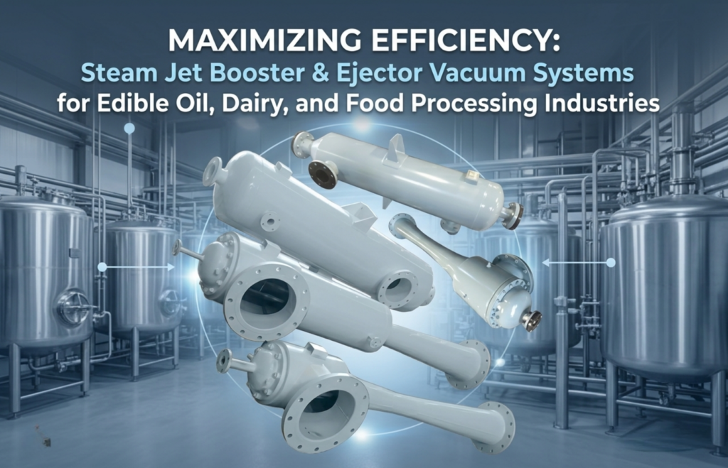 Maximizing Efficiency: Steam Jet Booster & Ejector Vacuum Systems for Edible Oil, Dairy, and Food Processing Industries