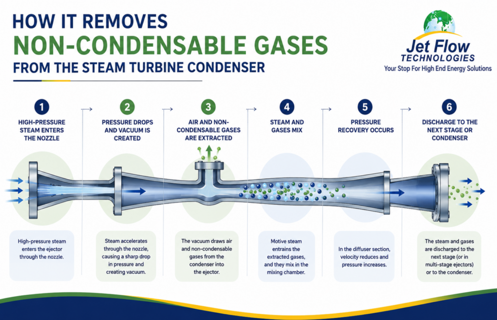 Steam Jet Air Ejector (SJAE) in a Waste-to-Energy (WtE) Plant: How It Removes Non-Condensable Gases from the Steam Turbine Condenser